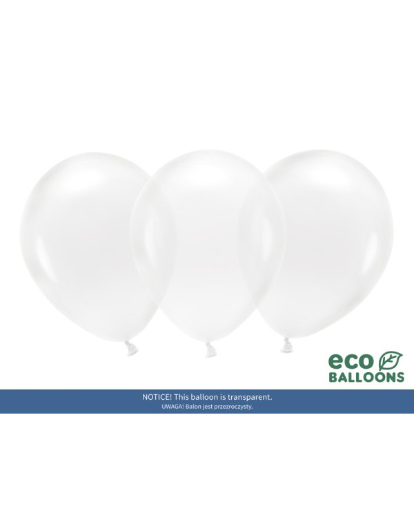 Eco Balloons 30cm, crystal clear (1 pkt / 10 pc.)