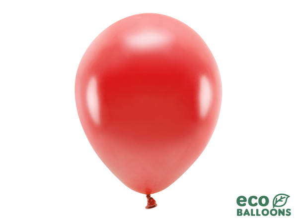 Eco Balloons 30cm metallic, red (1 pkt / 10 pc.)