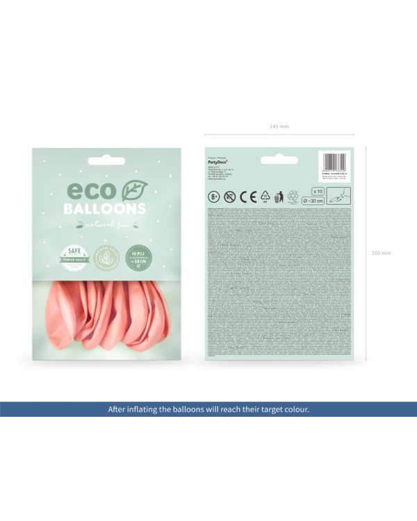 Eco Balloons 30cm metallic, rose gold (1 pkt / 10 pc.)