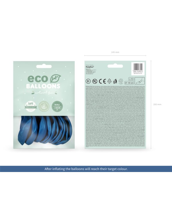 Eco Balloons 30cm pastel, blue (1 pkt / 10 pc.)