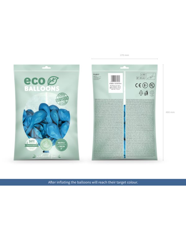 Eco Balloons 30cm pastel, light blue (1 pkt / 100 pc.)