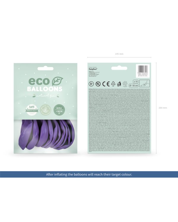 Eco Balloons 30cm pastel, lavender (1 pkt / 10 pc.)