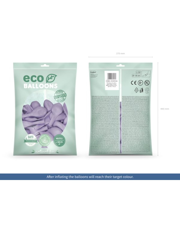 Eco Balloons 30cm pastel, light lilac (1 pkt / 100 pc.)