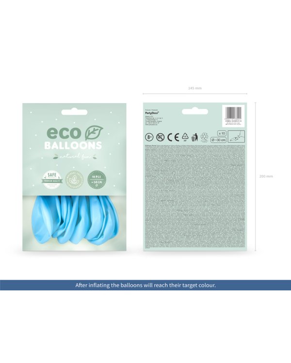 Eco Balloons 30cm pastel, sky-blue (1 pkt / 10 pc.)