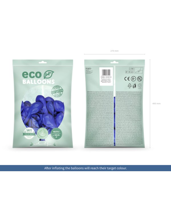 Eco Balloons 30cm pastel, ultramarine (1 pkt / 100 pc.)