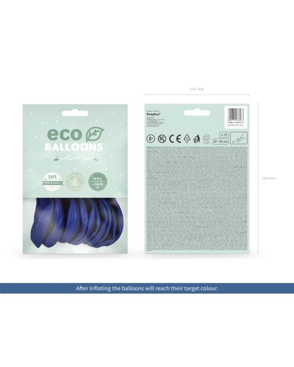 Eco Balloons 30cm pastel, navy blue (1 pkt / 10 pc.)