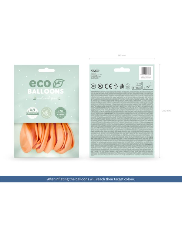 Eco Balloons 30cm pastel, peach (1 pkt / 10 pc.)