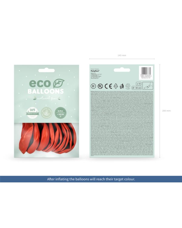 Eco Balloons 30cm pastel, coral (1 pkt / 10 pc.)
