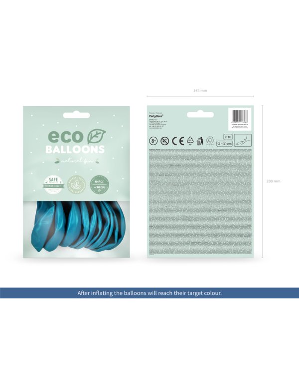 Eco Balloons 30cm pastel, turquoise (1 pkt / 10 pc.)