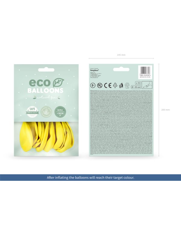 Eco Balloons 30cm pastel, dark yellow (1 pkt / 10 pc.)