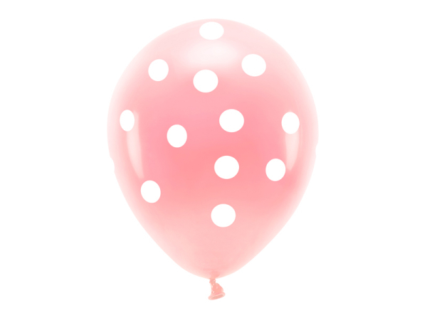 Pastel Eco Balloons 33 cm, Dots, light pink (1 pkt / 6 pc.) Pastel Eco Balloons 33 cm, Dots, light pink (1 pkt / 6 pc.)