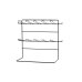 Small metal display stand, 43x20,5x41 cm, black