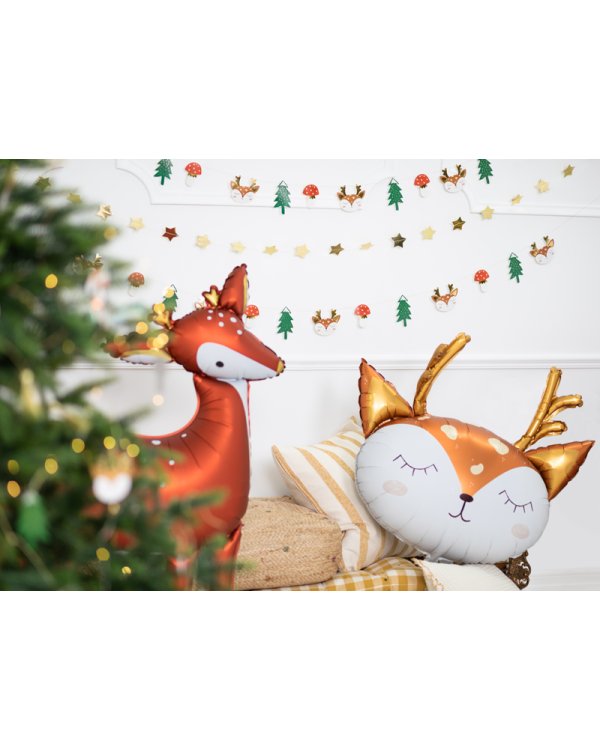 Foil Balloon Deer, 73x64cm, mix