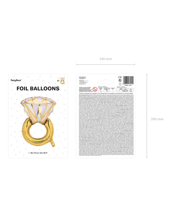 Foil balloon Ring, 60x95cm, mix
