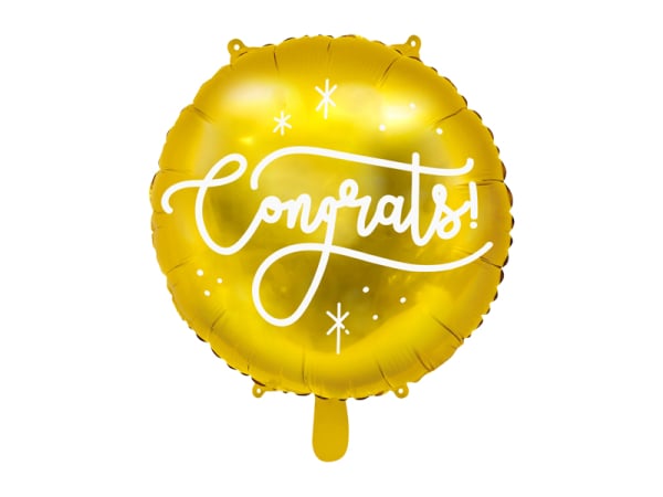 Foin balloon Congrats!, 35cm, gold Foin balloon Congrats!, 35cm, gold