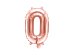 Foil Balloon Number ''0'', 35cm, rose gold