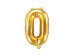 Foil Balloon Number ''0'', 35cm, gold