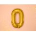 Foil Balloon Number ''0'', 35cm, gold