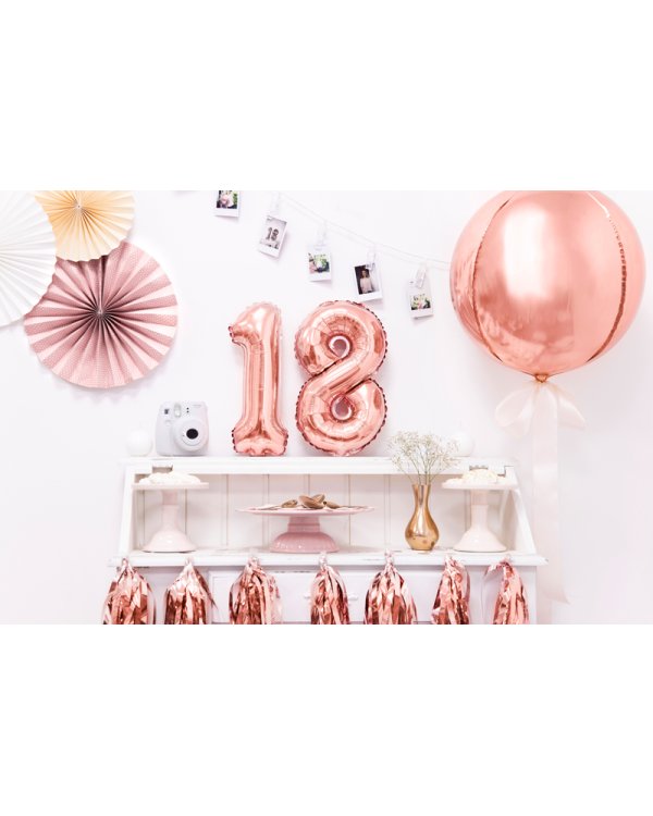 Foil Balloon Number ''1'', 35cm, rose gold