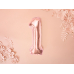 Foil Balloon Number ''1'', 35cm, rose gold