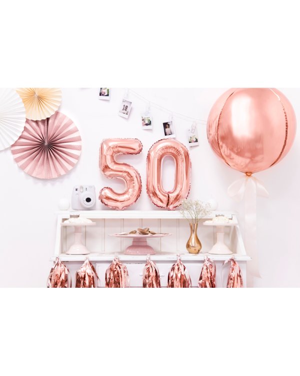 Foil Balloon Number ''5'', 35cm, rose gold