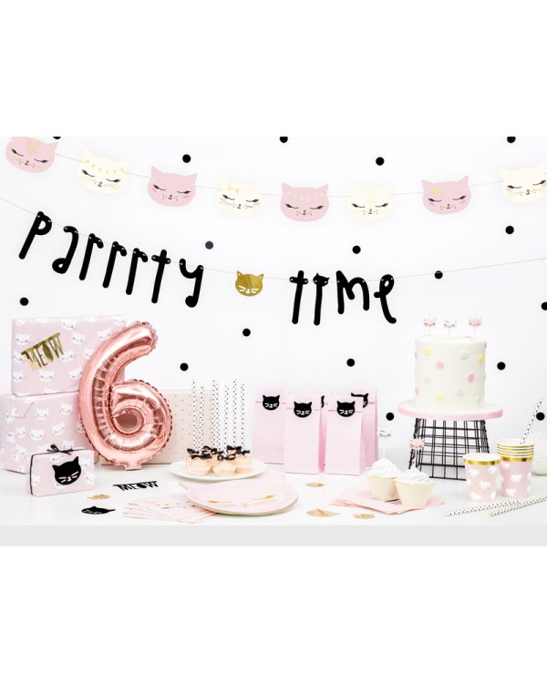 Foil Balloon Number ''6'', 35cm, rose gold