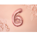 Foil Balloon Number ''6'', 35cm, rose gold
