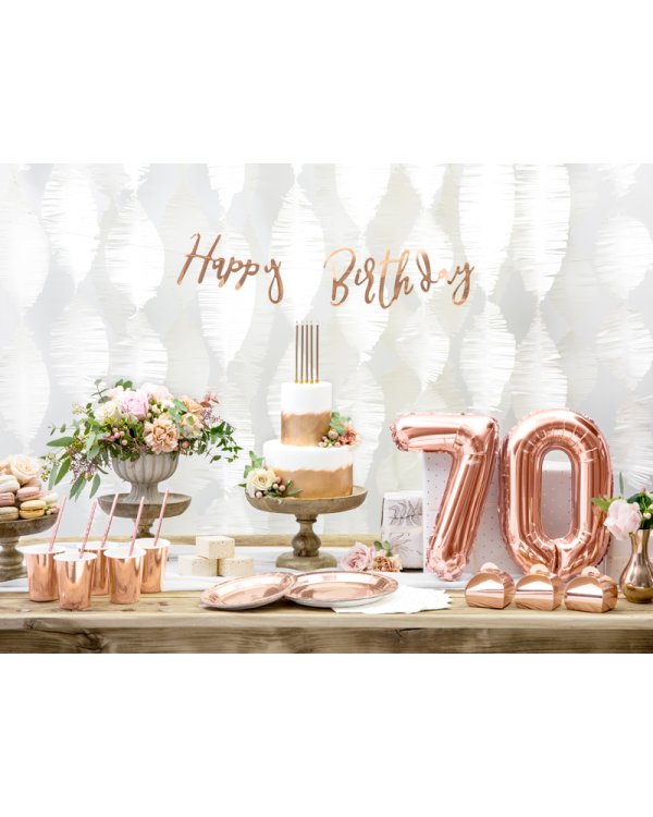 Foil Balloon Number ''7'', 35cm, rose gold
