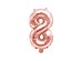 Foil Balloon Number ''8'', 35cm, rose gold