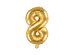Foil Balloon Number ''8'', 35cm, gold