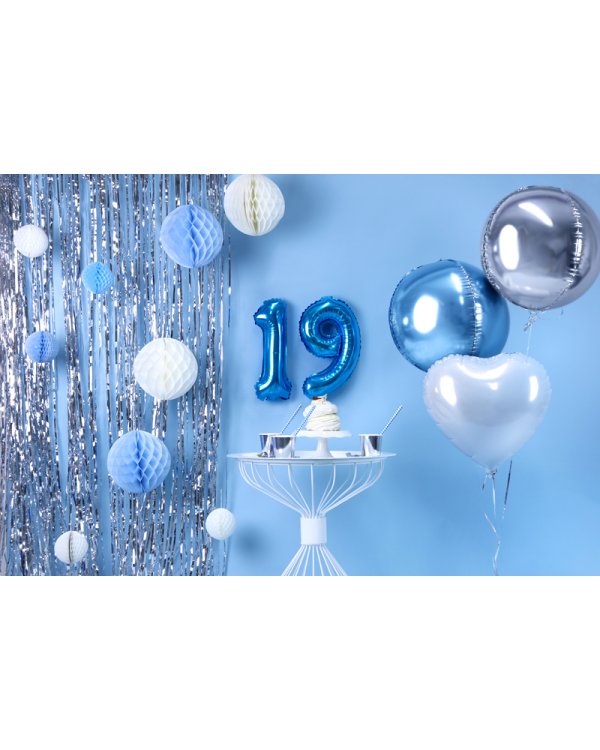 Foil Balloon Number ''9'', 35cm, blue