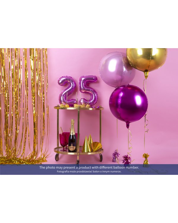 Foil Balloon Number ''9'', 35cm, dark pink