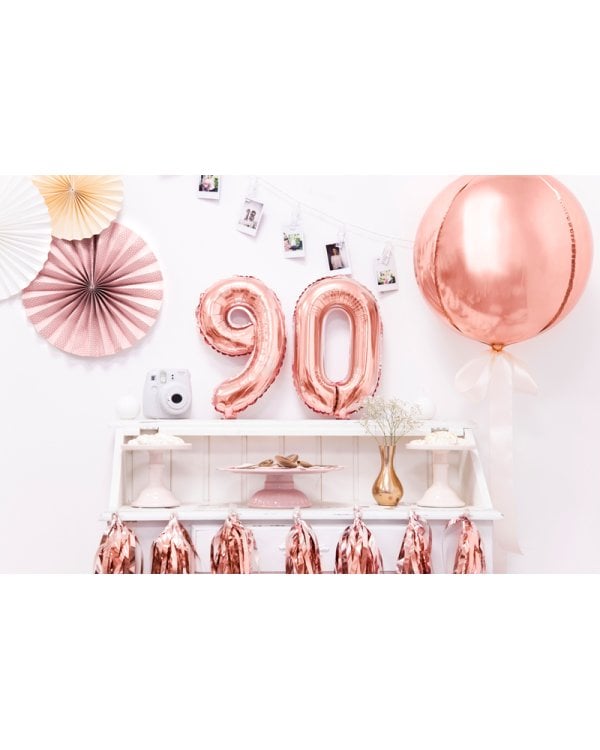 Foil Balloon Number ''9'', 35cm, rose gold