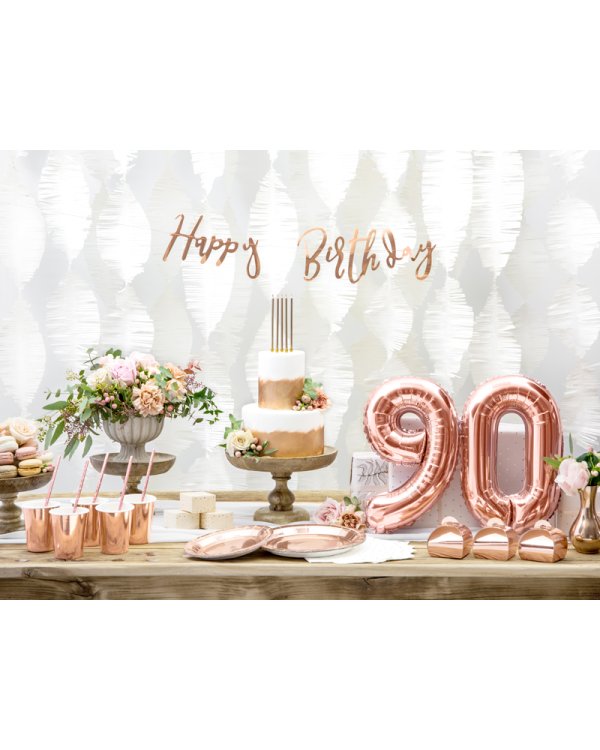 Foil Balloon Number ''9'', 35cm, rose gold