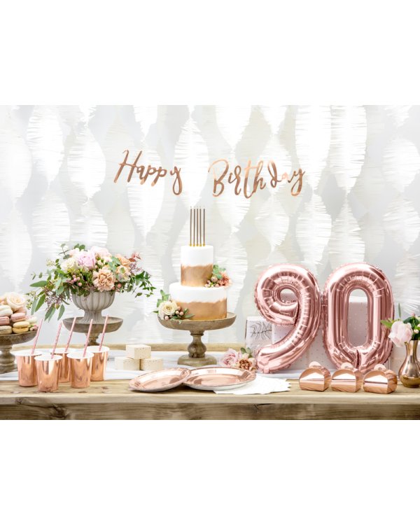 Foil Balloon Number ''9'', 35cm, rose gold