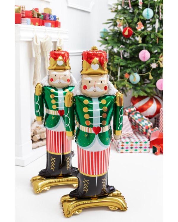 Standing foil balloon Nutcracker, 34x85cm, mix