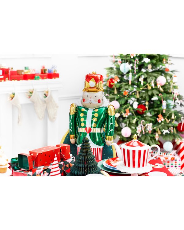 Standing foil balloon Nutcracker, 34x85cm, mix