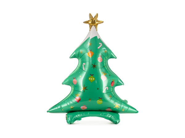 Standing foil balloon Christmas tree, 78x94cm, mix
