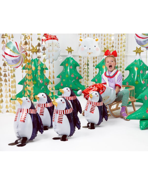 Standing foil balloon Christmas tree, 78x94cm, mix