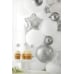 Foil balloons Stars, 12cm, silver (1 pkt / 25 pc.)