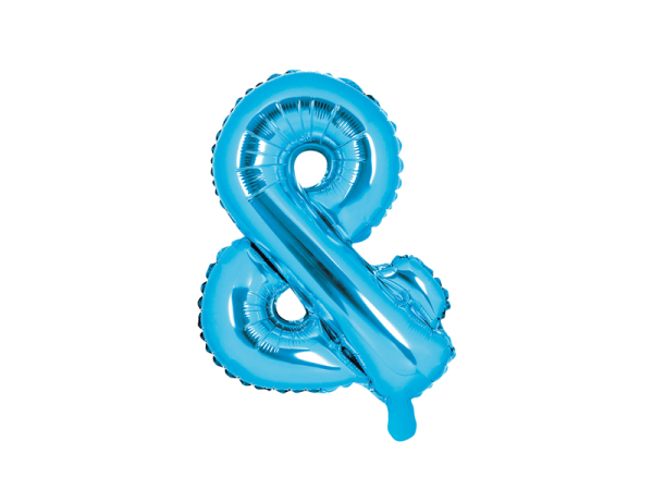 Foil Balloon &, 35cm, blue