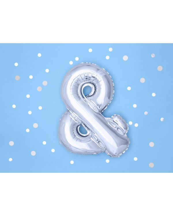 Foil Balloon &, 35cm, silver