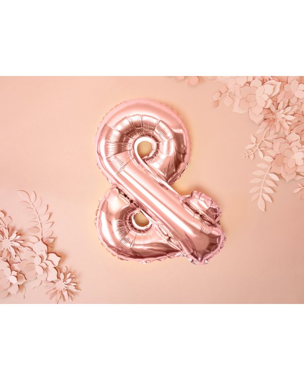 Foil Balloon &, 35cm, rose gold