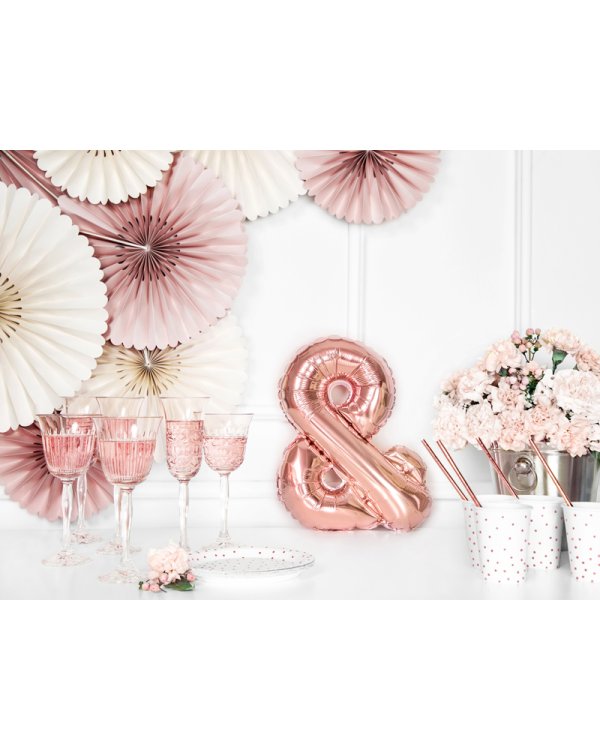 Foil Balloon &, 35cm, rose gold