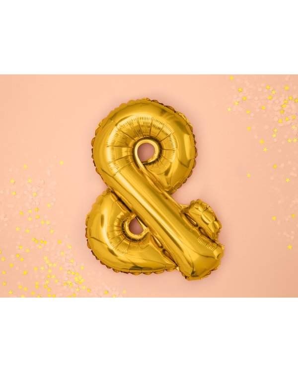 Foil Balloon &, 35cm, gold