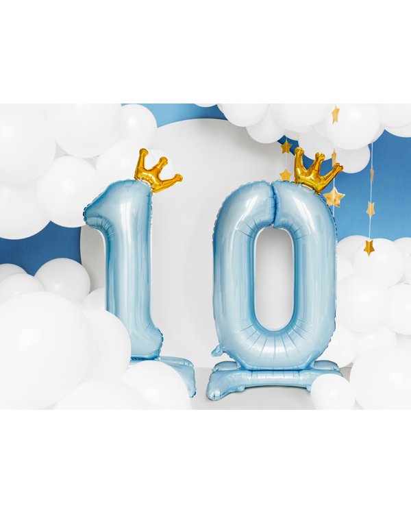  Standing foil balloon Number '' 1 '' , 84 cm, sky-blue