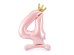 Standing foil balloon Number ''4'' , 84 cm, light pink