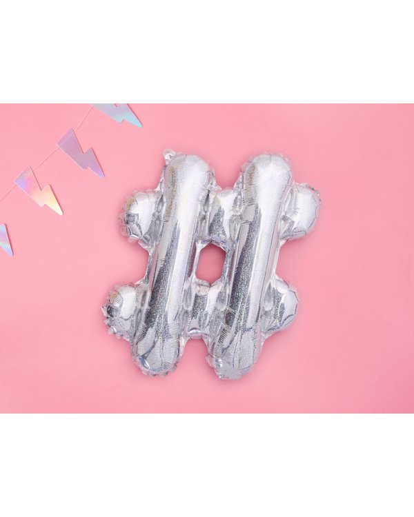 Foil Balloon #, 35cm, holograficzny