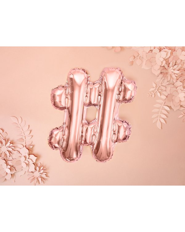 Foil Balloon #, 35cm, rose gold