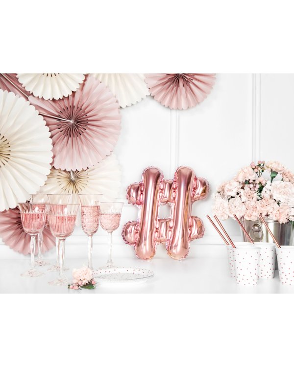 Foil Balloon #, 35cm, rose gold
